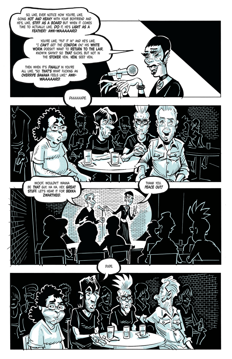 Illustration for article titled Image exclusive: Marc Maron performs for a neurotic cartoonist in Minimum Wage